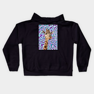 Trippy giraffe Kids Hoodie